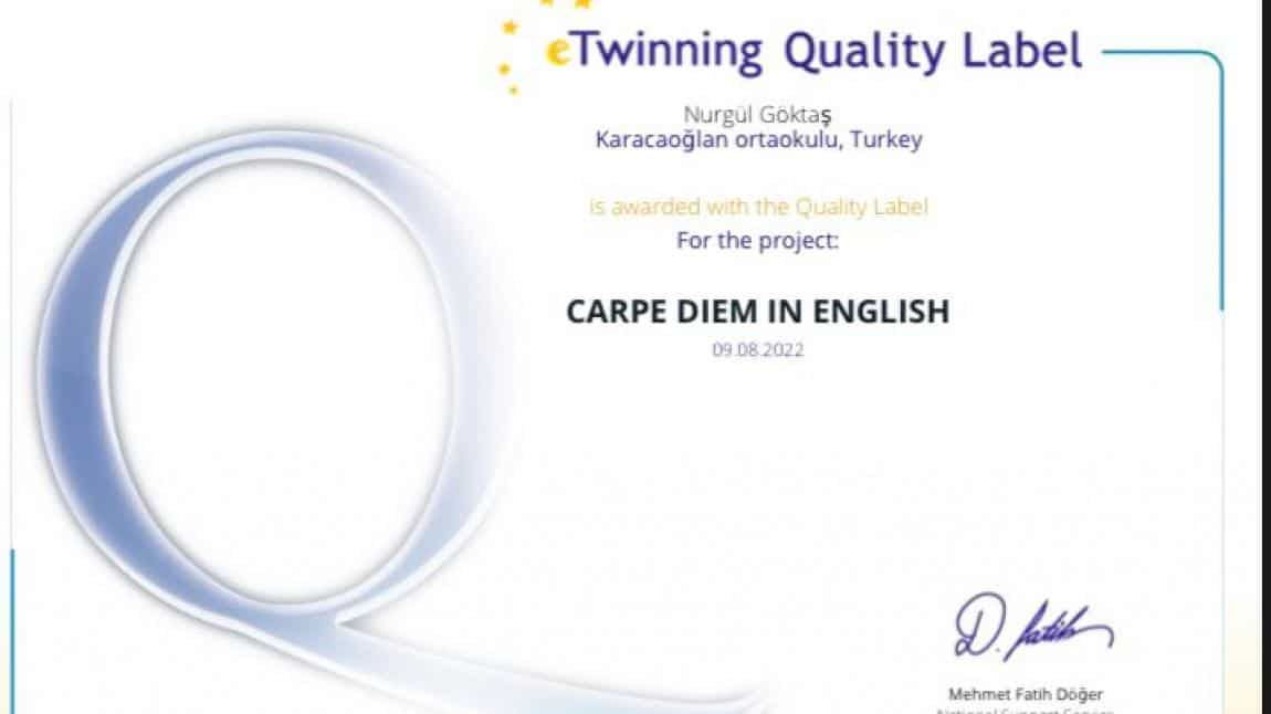 eTwinning Carpe Diem İn English projesi